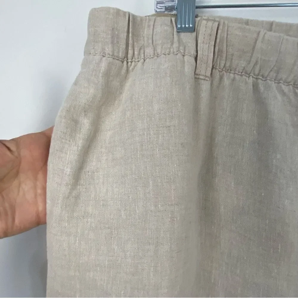 Caribbean Men’s 42 Cream Linen Chino Trousers‎ Relaxed Vacation Resort Cruise
